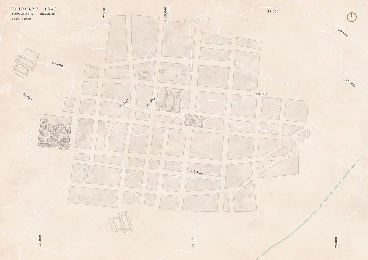 fig 07.  Topografía Chiclayo 1840.