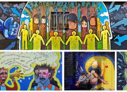 Docente USAT promueve la creación de murales artísticos contra la violencia en niños y adolescentes