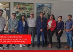 Integrantes del Club de Emprendimiento e Innovación USAT participan en conversatorio con Rolando Arellano, gurú peruano del marketing