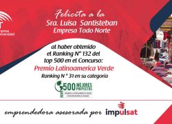 Proyecto asesorado por Impulsat es reconocido como uno de los mejores del concurso Premio Latinoamérica Verde